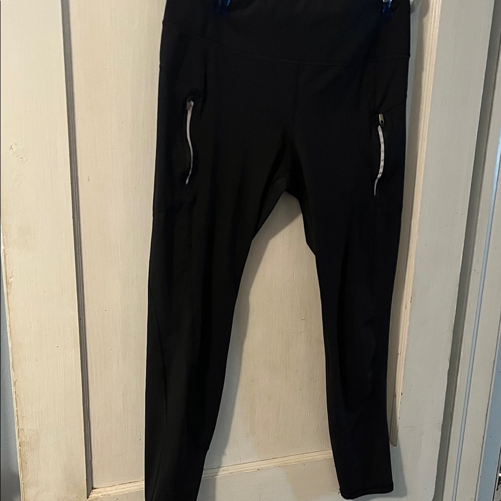 Member’s Mark Black Athletic Leggings with Zip Pockets XL